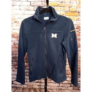 Columbia Fleece Jacket Michigan Wolverines Womens Full Zip Size XS NCAA